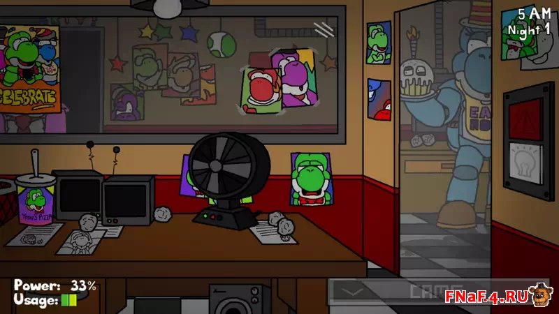 Скачать Five Nights at Yoshi's (5 ночей у Йоши) – пародия ФНаФ 1 на ПК