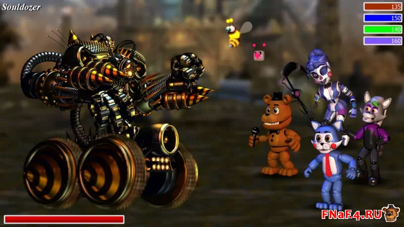 Скачать FNaF World: Edge of Time 🐻 РПГ игра в стиле ФНаФ на ПК - сражение с боссом