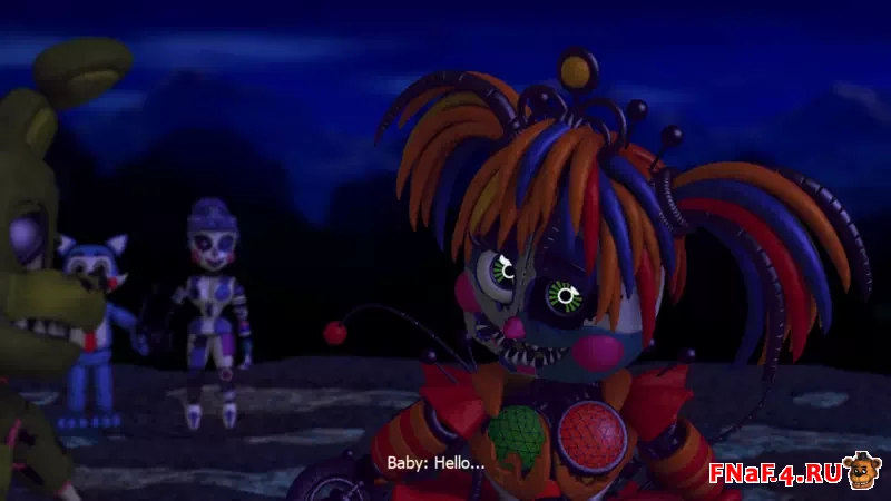 Скачать FNaF World: Edge of Time 🐻 РПГ игра в стиле ФНаФ на ПК - антагонист Бейби